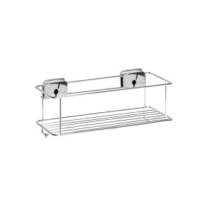 t.b.t. Mensola da parete cromata con ventose per montaggio a parete.