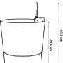 Schizzo del vaso per piante Elho Greensense Round 30 cm, grigio antracite, con dimensioni.