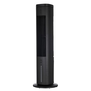 Ventilatore a torre nero per un piacevole raffreddamento della stanza.