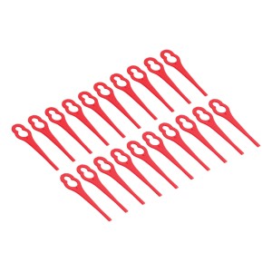 Lame rosse t.b.t. per decespugliatori e bordatrici, accessori per il giardinaggio.