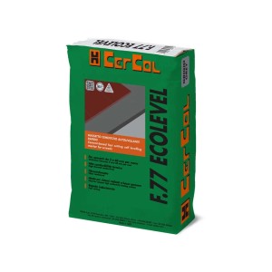Sacco di malta cementizia F.77 Ecolevel di CerCal per lavori di massetto.