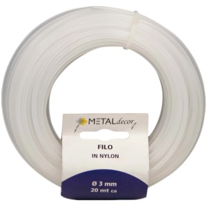 Filo multiuso t.b.t., trasparente, Ø 3 mm, ideale per lavori di bricolage e decorazioni.