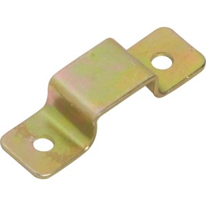 Anello per chiavistello zincato giallo, 20x9 mm, per contenere un chiavistello, adatto per uso esterno.