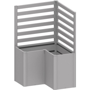 Biohort grigliato (2 pz) per forma a L misura L100, argento metallizzato, per montaggio su aiuola rialzata.