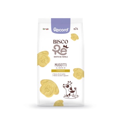 Snack per cani Record biscotti musotti gusto formaggio 400 gr