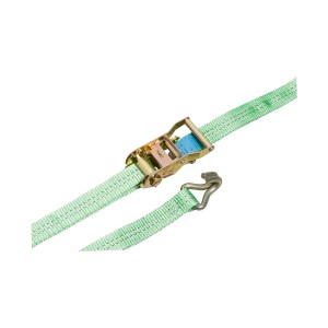 Cinghia di fissaggio LUX con cricchetto, larghezza 35 mm, lunghezza 8 m, con ganci a doppia punta.