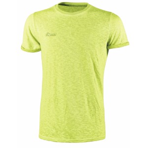 T-shirt t.b.t. giallo-verde chiaro per abbigliamento da lavoro.