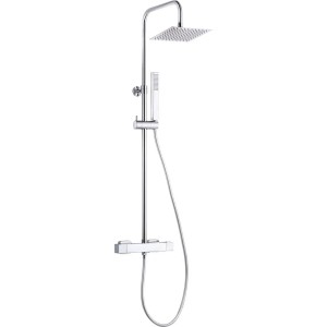 Colonna doccia miscelatore termostatico Idrostile regolabile 200x200 mm cromo