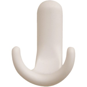 Gancio a muro t.b.t. bianco per bagno e cucina.