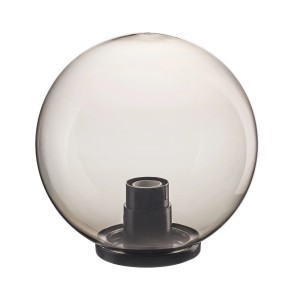 Applique da esterno sferica t.b.t., Applique da esterno, con paralume grigio fumé.