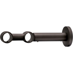 Supporto per bastone per tende Mydeco Noble, doppio, estensibile, ferro spazzolato, Ø 2 cm.