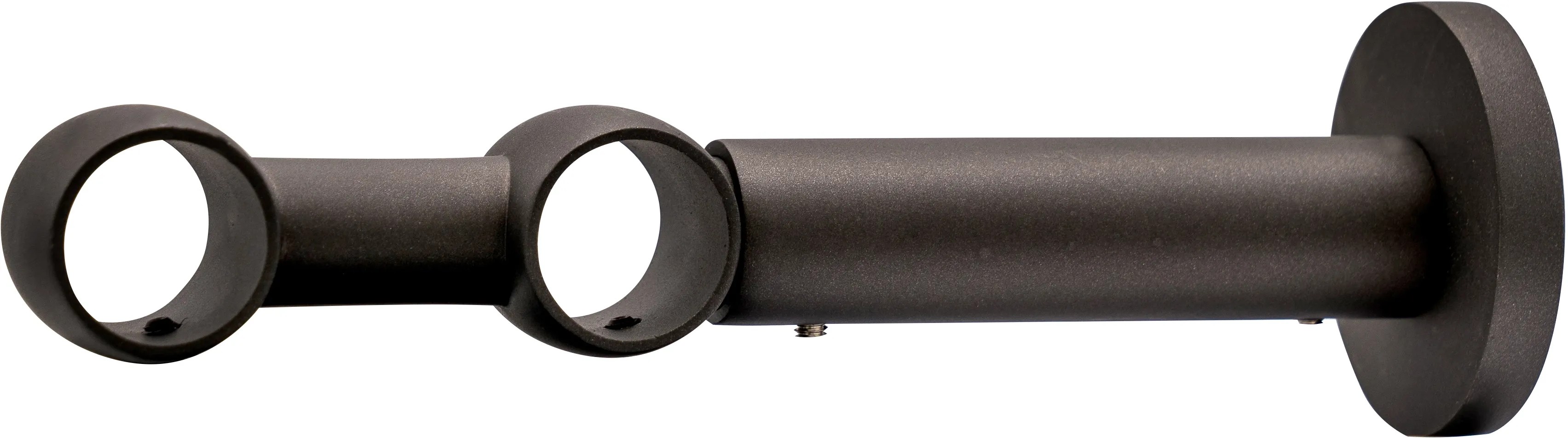 Supporto Doppio Per Tende Gardinia - Base In Metallo Per 2 Bastoni Da 20 Mm, Nero Opaco - Foto 7