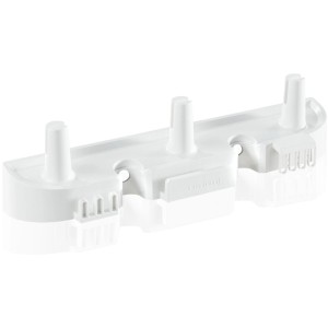 Leifheit Click System Ordnungscenter, supporto a parete bianco per dispositivi di pulizia.