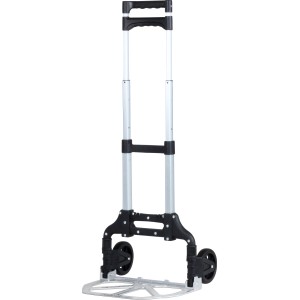 Carrello da officina pieghevole, alluminio e plastica, con ruote.