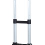 Carrello da officina pieghevole, alluminio e plastica, con ruote.