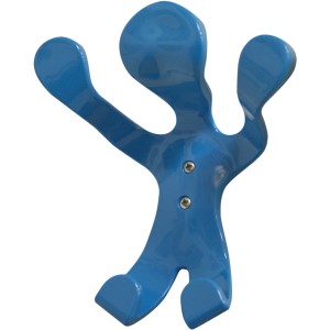 Organizer armadio t.b.t. blu a forma di figura con braccia e gambe.