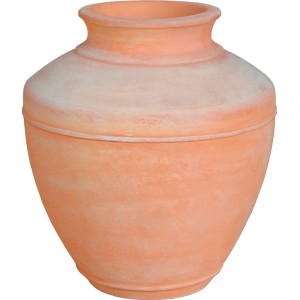 Vaso grande in terracotta dalla forma panciuta per giardino o terrazzo.