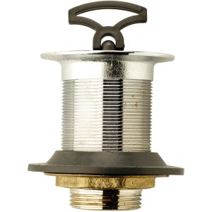 t.b.t. per lavabo, cromato con maniglia nera.