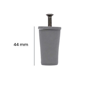 Tappi d`arresto tapparelle nylon conici set 4 pezzi Ø 40 mm grigio