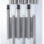 Set di 6 luci solari Globo in acciaio inox e plastica, ideali come decorazione per il giardino.