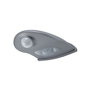 Lampada da parete per esterni Ledvance LED DoorLED argento con sensore di movimento.