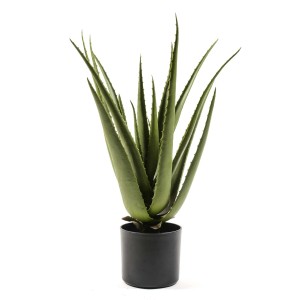 Pianta finta Aloe in vaso 60 cm verde