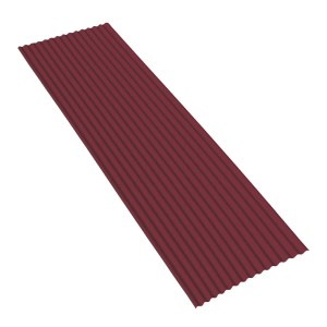Lastra ondulata in plastica t.b.t. rosso scuro per tetto e parete.