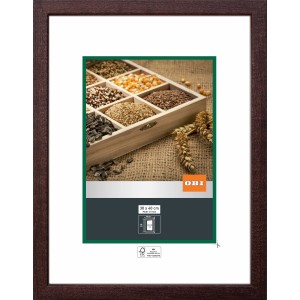 Cornice portafoto OBI in legno, marrone scuro, 30x40 cm. Ideale per foto e stampe.