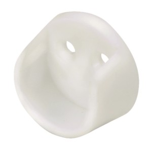 Supporto per tubo Hettich bianco, Ø 25 mm, per tubi armadio, accessori per mobili.