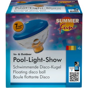 Confezione Summer Fun LED Underwater Show con luce galleggiante per piscina.