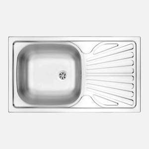 Lavello 1 vasca con gocciolatoio Idrostile Jatibonico 435x150 mm acciaio inox