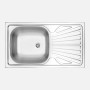 Lavello 1 vasca con gocciolatoio Idrostile Jatibonico 435x150 mm acciaio inox
