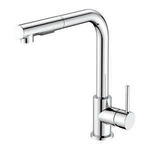 Miscelatore monocomando t.b.t. cromato lucido per cucina o bagno.