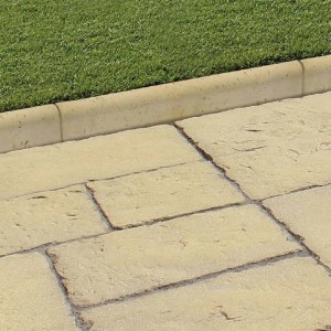 Cordolo in cemento giallo 60x4x15 cm