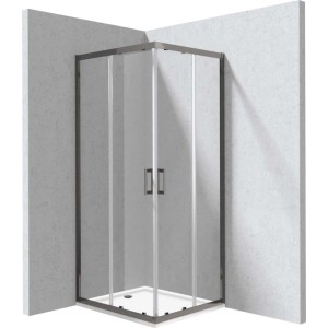 Cabina doccia Juraguá con piatto rettang Zulueta Idrostile 800x1950 mm titanio