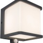 Moderna lampada da parete solare a LED Lutec Doblo color antracite con sensore di movimento.