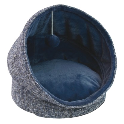 Igloo per gatti Glam blu 44x44x48 cm