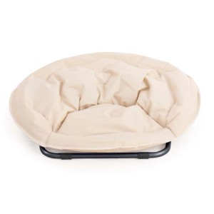 Poltrona in acciaio e poliestere Moon 82x14x82 cm beige
