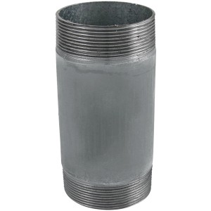 Tubo d'acciaio grigio filettato, un Raccordi in acciaio.