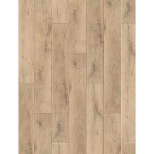 Dettaglio: Pavimento vinilico effetto legno chiaro. Robusto e facile da pulire per ogni stanza.