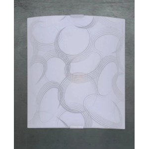 Applique LED quadrata con motivo astratto per montaggio a parete o a soffitto.