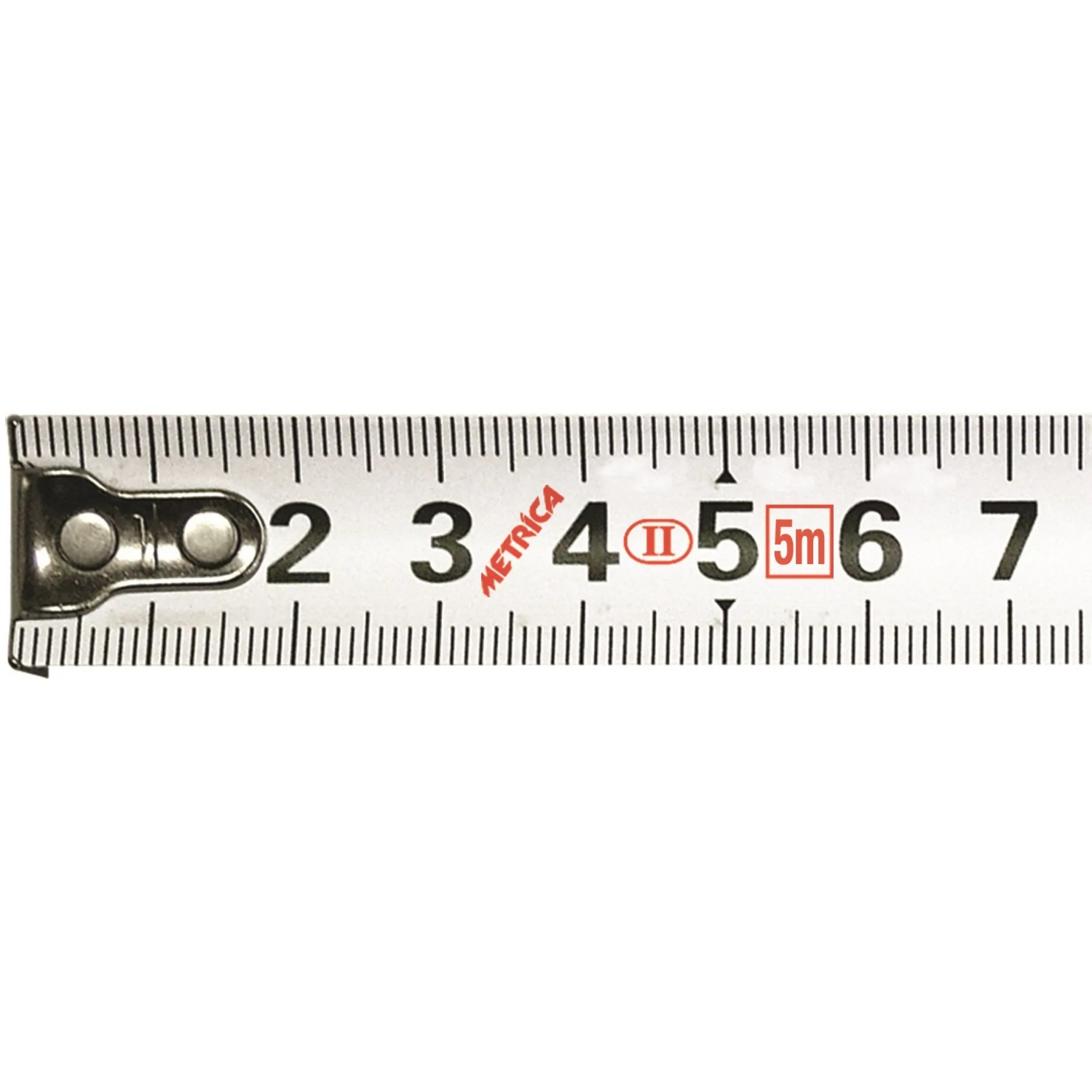 Dettaglio di un metro a nastro bianco con scala ben leggibile. Strumento di misura per misurazioni precise.