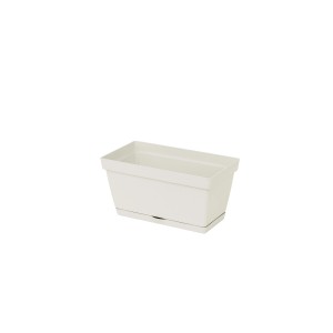 Mini cassetta in plastica riciclata c/s Mymood 22 cm bianco pietra