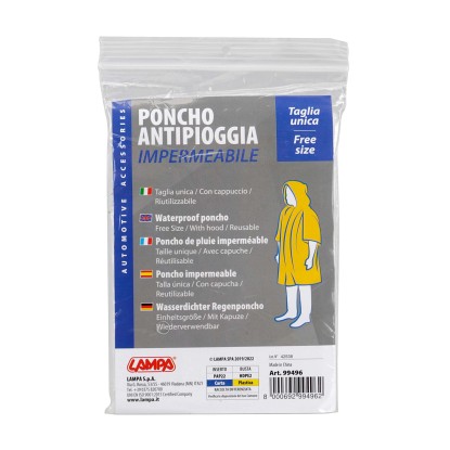 Poncho antipioggia con cappuccio