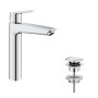 Miscelatore monocomando per lavabo Grohe QuickFix Start XL con scarico a saltarello, cromato.