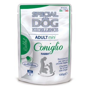 Special Dog Excellence cibo umido per cani adulti di piccola taglia, coniglio, 100g.