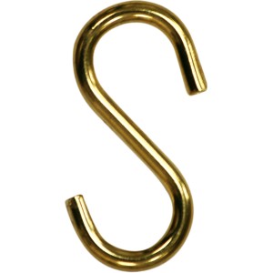 Gancio a S dorato dal set di ganci e occhielli.