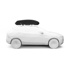 Box da tetto per auto Force 3 aeroskin L Sport nero