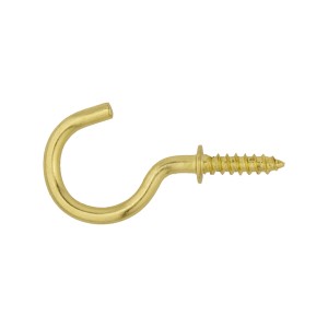 Gancio a vite dorato per applicazioni versatili.