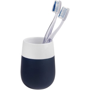 Wenko Porta spazzolino Malta, ceramica, blu e bianco con spazzolini.
